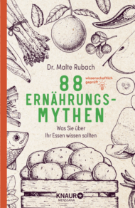 88 Ernährungs-Mythen, Ernährungsmythen, Dr. Malte Rubach, Ernährung, Mythen, Klarstellung, Wissenschaft, Fakten, Mythos, Lebensmittel, Nahrungsergänzungsmittel, Diäten, Körper, Gesundheit, Kochen, Küche, Ernährungsweisen, stille Entzündungen, Mindesthaltbarkeitsdatum, Pestizide, Massentierhaltung